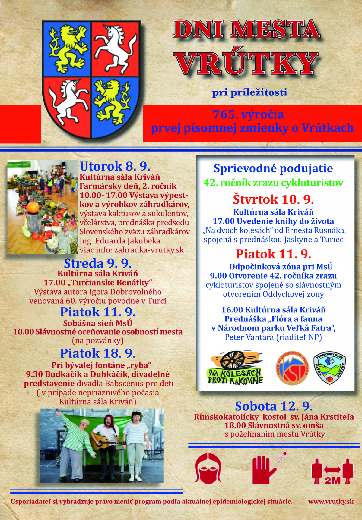 Na kolesách proti rakovine, Dni mesta Vrútky